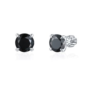 Olivie Strieborné 7mm náušnice PIPPI BLACK 8355 Ag 925; ≤2,2 g.