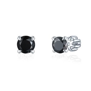 Olivie Strieborné 5mm náušnice PIPPI BLACK 8357 Ag 925; ≤1,4 g.
