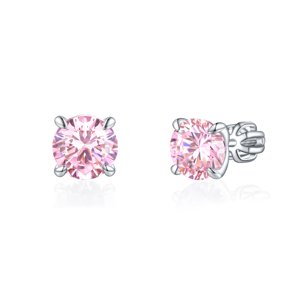 Olivie Strieborné 7mm náušnice PIPPI PINK 8365 Ag 925; ≤2,2 g.