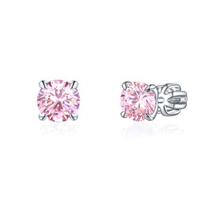 Olivie Strieborné 6mm náušnice PIPPI PINK 8366 Ag 925; ≤1,6 g.