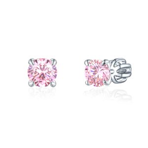 Olivie Strieborné 5mm náušnice PIPPI PINK 8367 Ag 925; ≤1,4 g.