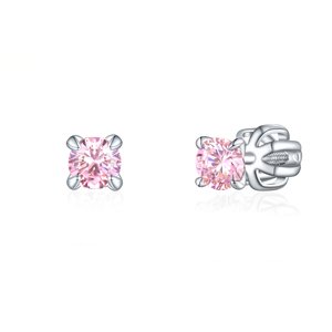 Olivie Strieborné 3mm náušnice PIPPI PINK 8369 Ag 925; ≤0,8 g.