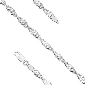 Olivie Strieborný krútený 18cm náramok 8449 Ag 925; ≤1,8 g.