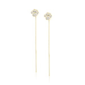 Olivie Strieborné retiazkové náušnice TLAPKY GOLD 8546 Ag 925; ≤1,6 g.