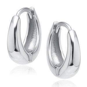 Olivie Strieborné 14mm náušnice 8555 Ag 925; ≤4,3 g.