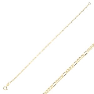 Olivie Strieborný náramok 19cm FIGARO GOLD 8570 Ag 925; ≤1,2 g.