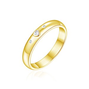 Olivie Snubný strieborný prsteň SRDCE GOLD 8588 Veľkosť prsteňov: 11 (EÚ: 65-67), Pohlavie: Dámske Ag 925; ≤2,7 g.