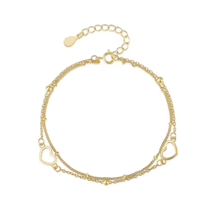 Olivie Strieborný srdiečkový náramok GOLD 8731 Ag 925; ≤2,0 g.
