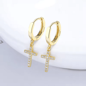 Olivie Krúžkové náušnice KRÍŽOK GOLD 8737 Ag 925; ≤1,7 g.