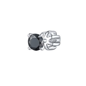 Olivie Stříbrná 4mm náušnica PIPPI BLACK 8758 1 ks Ag 925; ≤0,5 g.