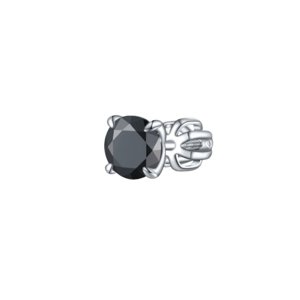Olivie Strieborná 6mm náušnica PIPPI BLACK 1 ks 8760 Ag 925; ≤0,8 g.