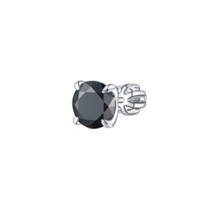 Olivie Strieborná 7mm náušnica PIPPI BLACK 1 ks 8761 Ag 925; ≤1,1 g.