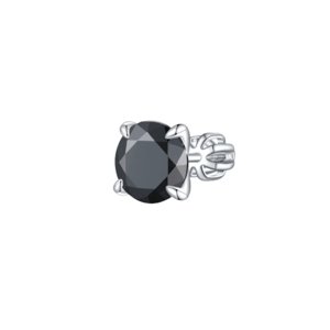 Olivie Strieborná 8mm náušnica PIPPI BLACK 1 ks 8762 Ag 925; ≤1,45 g.