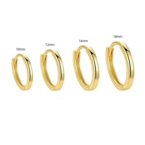 Olivie Strieborný 18mm KRÚŽOK GOLD 1 ks 8779 Ag 925; ≤1 g.