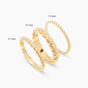 Olivie Strieborný prsteň CROISSANT GOLD 8797 Veľkosť prsteňov: 4 (EÚ: 47 – 48) Ag 925; ≤0,6 g.