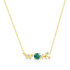 Olivie Strieborný náhrdelník MACHOVÝ ACHÁT GOLD 8912 Ag 925; ≤2,6 g.