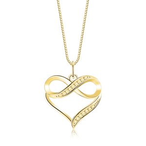 Olivie Strieborný náhrdelník SRDCE & NEKONEČNO GOLD 8972 Ag 925; ≤2,2 g.
