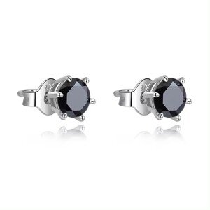 Olivie Strieborné náušnice 5 mm BLACK 9020 Ag 925; ≤1,0 g.