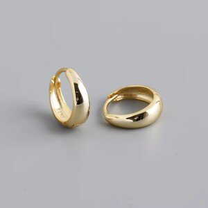 Olivie Strieborné 12,5mm náušnice GOLD 9029 Ag 925; ≤1,7 g.