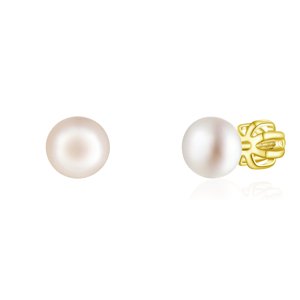 Olivie Náušnice 7mm PERLY AAA GOLD 9117 Ag 925; ≤1,7 g.