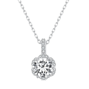 Olivie Strieborný náhrdelník 1ct 6,5mm MOISSANITE 9179 Ag 925; ≤2,2 g.