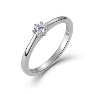 Olivie Zásnubný prsteň DIAMANT 0,2ct 9241 Veľkosť prsteňov: 6 (EÚ: 51 – 53) Ag 925; ≤1,7 g.