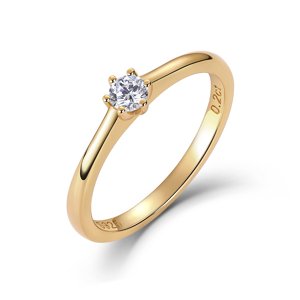 Olivie Zásnubný prsteň DIAMANT 0,2ct GOLD 9242 Veľkosť prsteňov: 6 (EÚ: 51 – 53) Ag 925; ≤1,7  g.