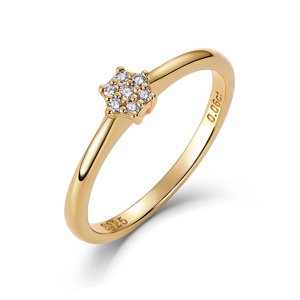 Olivie Zásnubný prsteň PRÍRODNÝ DIAMANT 0,06ct GOLD 9244 Veľkosť prsteňov: 7 (EÚ: 54-56) Ag 925; ≤1,4 g.