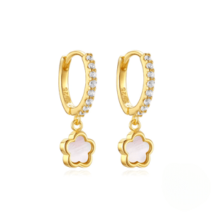 Olivie Stříbrné náušnice KVÍTEK GOLD 9482 Ag 925; ≤1,4 g.