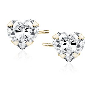 Olivie Strieborné náušnice 5 mm SRDCE GOLD 9517 Ag 925; ≤0,6 g.