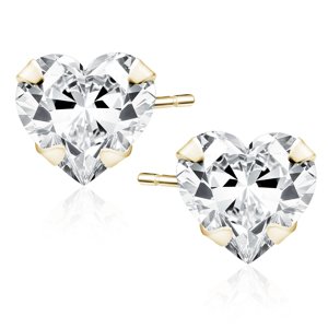 Olivie Strieborné náušnice 6 mm SRDCE GOLD 9518 Ag 925; ≤0,8 g.