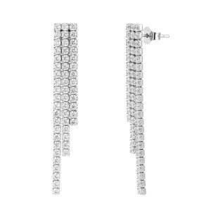 Olivie Svadobné dlhé strieborné náušnice 9609 Ag 925; ≤4,8 g.