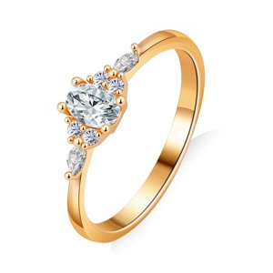 Olivie Stříbrný prsten MOISSANITE ROSE 9841 Velikost prstenů: 6 (EÚ: 51 – 53) Ag 925; ≤1,5 g.