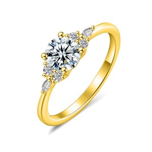 Olivie Stříbrný prsten MOISSANITE GOLD 9843 Velikost prstenů: 7 (EÚ: 54-56) Ag 925; ≤1,7 g.