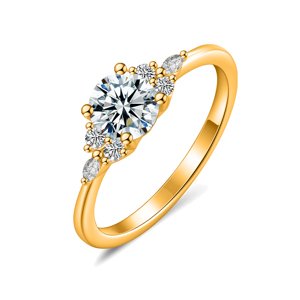 Olivie Stříbrný prsten MOISSANITE ROSE 9844 Velikost prstenů: 7 (EÚ: 54-56) Ag 925; ≤1,7 g.