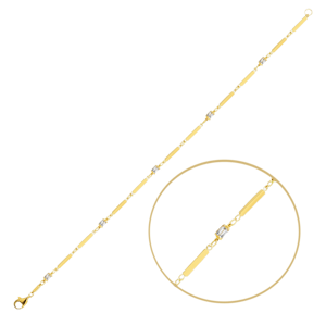 MINET Elegantný zlatý náramok so zirkónmi Au 585/1000